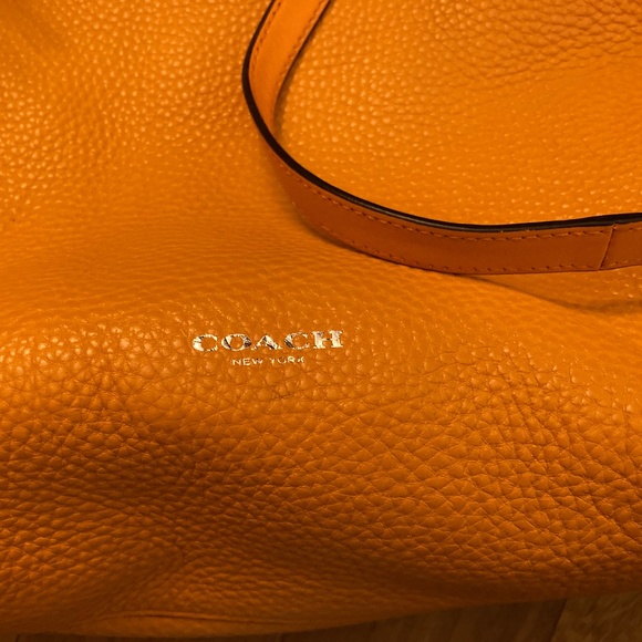 Coach Bleecker Sullivan NWOT Tangerine Orange Hobo 31623 Soft Pebbled Leather - Picture 3 of 13